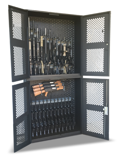metal security gun cabinets | weapon storage locker | gallow