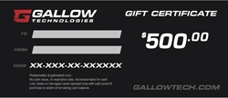 $500 Gift Card Gallow Tech, $500, Gift Card