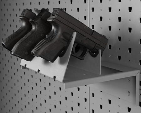 Handgun Shelf Hanger - 3 Handguns handgun, shelf, gun, hanger, 3, handguns