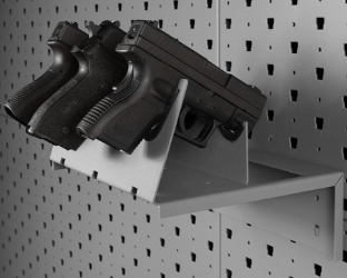 Handgun Shelf Hanger - 3 Handguns handgun, shelf, gun, hanger, 3, handguns