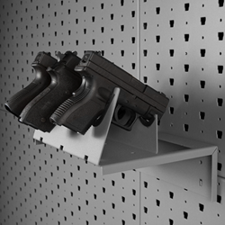 Handgun Shelf Hanger - 3 Handguns 