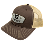 Woven Patch on Brown/Khaki Hat - hat-pb-brown/khaki