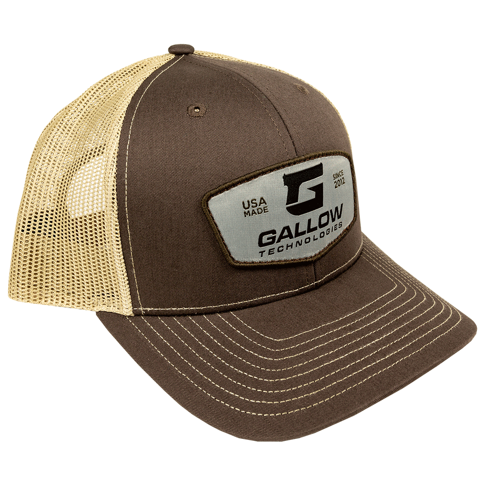 Woven Patch on Brown/Khaki Hat Woven Patch on Brown/Khaki Hat