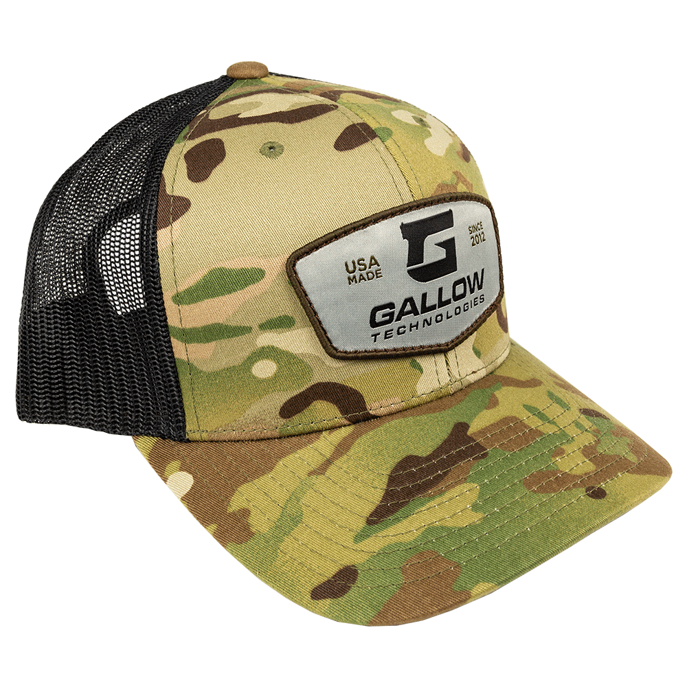 Woven Patch on Multicam Hat Woven Patch on Multicam Hat