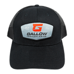 Red Gallow Woven Patch on Black Hat - hat-rp-black