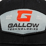 Red Gallow Woven Patch on Black Hat - hat-rp-black