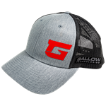 Silicone Patch on <br>Heather Gray/Black Hat - hat-s-heather/gray