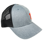 Silicone Patch on <br>Heather Gray/Black Hat - hat-s-heather/gray