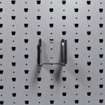 Horizontal pistol hanger mounted on GallowTech wall panel shown empty from a straight-on view