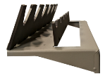 Hybrid Handgun Shelf Hanger - 6 Handguns - HGSH-HY-6.1