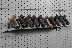 Handgun Shelf Hanger - 10 Handguns handgun shelf, shelf, handgun, 10 guns