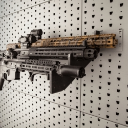 Hybrid Horizontal 3-Rifle Hanger - On Angle Pair hybrid, horizontal, hanger, gun, HDPE, 3 rifles