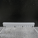 Hybrid vertical stock floor shelf installation bar, straight-on view