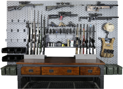 Package 1062 Package, panels, support bars, hangers, magazine shelf, 36", 23", wall-panels, wall panel, storage, gun, rack