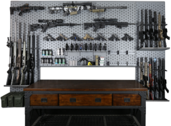 Package 1063 Package, panels, support bars, hangers, magazine shelf, 36", 23", wall-panels, wall panel, storage, gun, rack