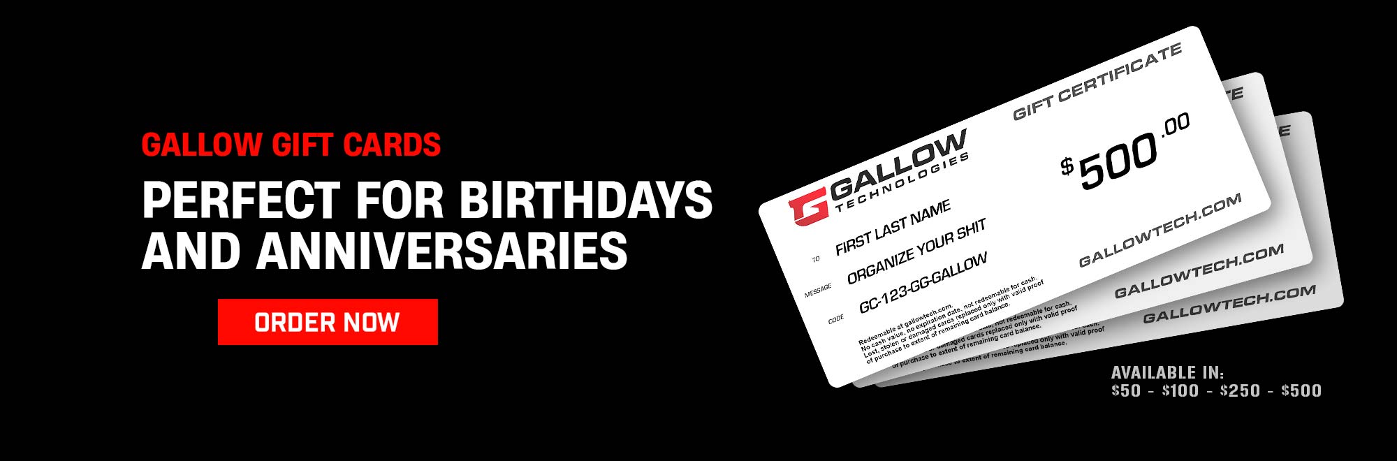 Gallow Technologies Gift Cards